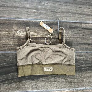 SKIMS Soft Lounge Bralette Gold Khaki Army XXS (113)